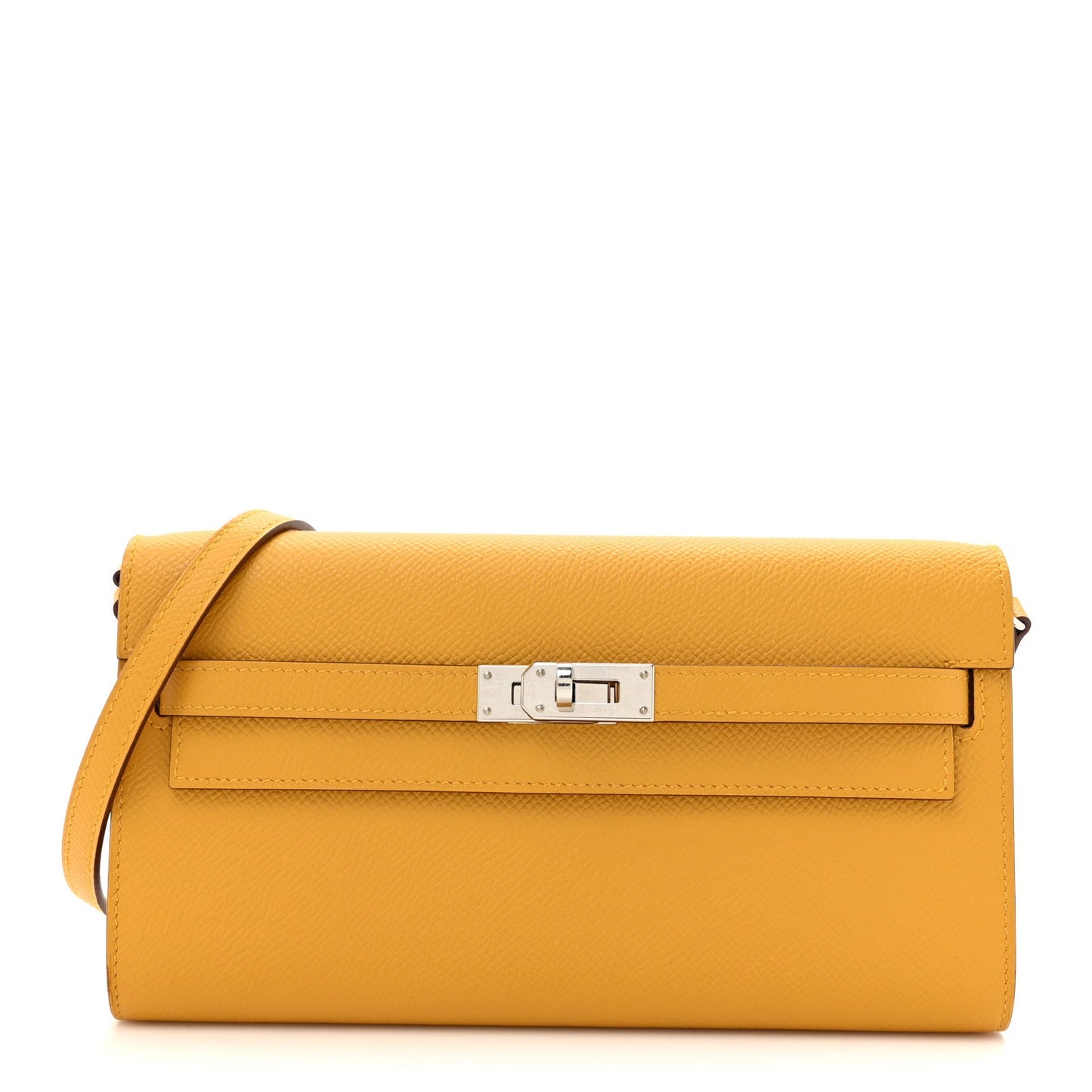 Hermes Epsom Kelly Wallet To Go Jaune Ambre