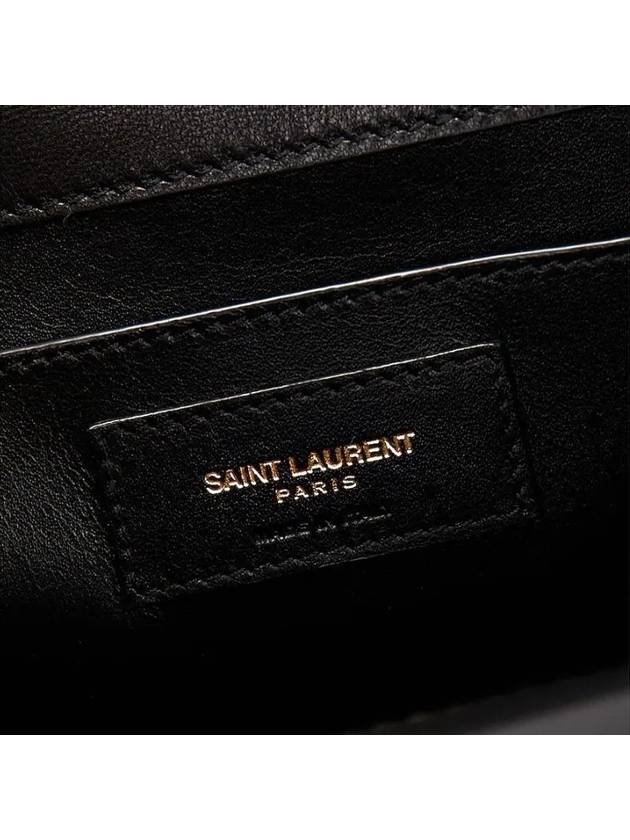 Luxury Saint Laurent Trending 2025 Quilted Lambskin Leather Mini Square Cross Bag Black