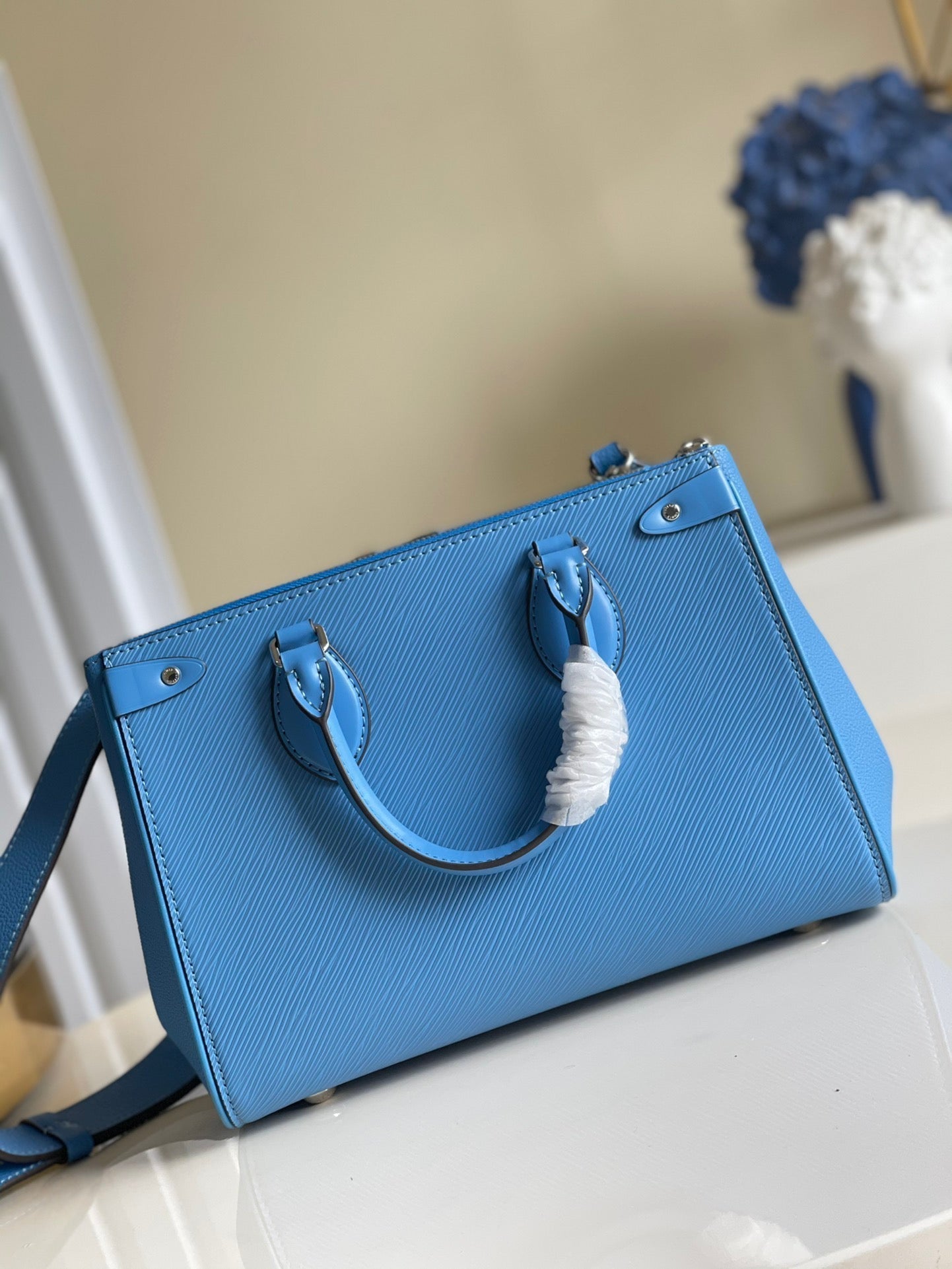 Top Quality Grenelle Tote PM Epi Blue For Women, Womens Handbags, Shoulder And Crossbody Bags 10.6in/27cm Top Quality