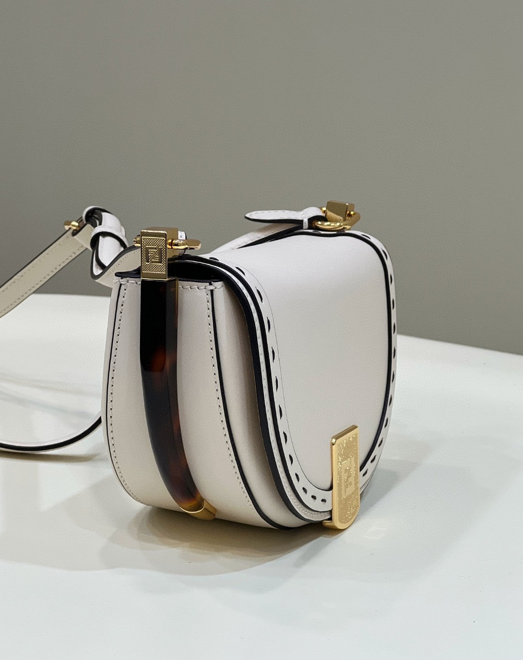 Top QualityTop Quality Moonlight Saddle White Bag For Woman 19cm/7.5in