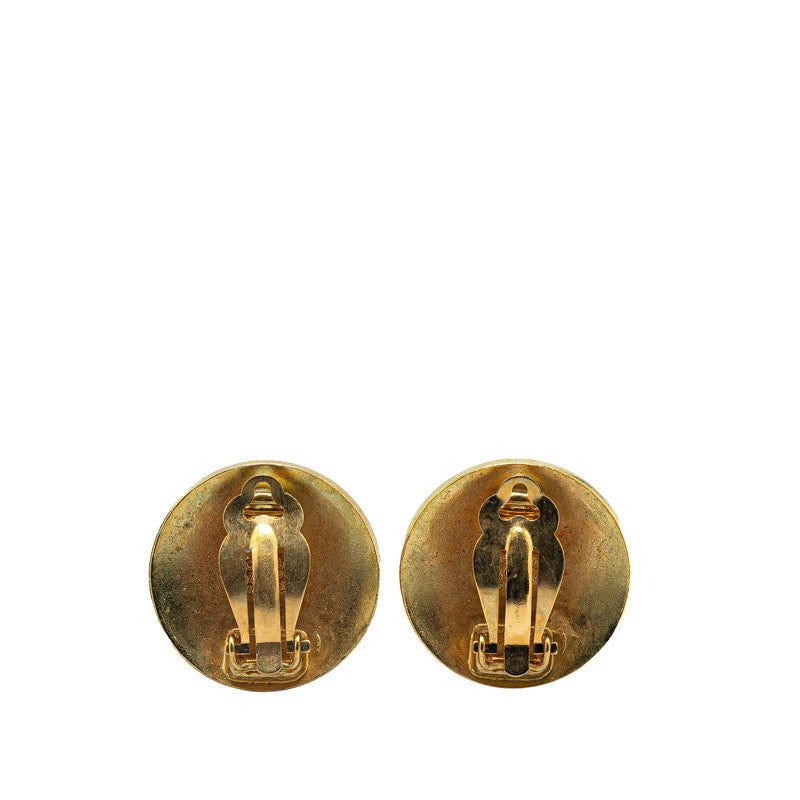 Chanel Gold Plated Coco Mark   Earrings 94P