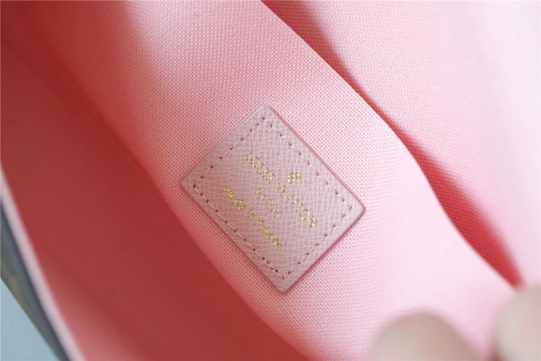 Top Quality Pochette Felicie Monogram Canvas Fuchsia Pink For Women,  Shoulder And Crossbody Bags 21cm/8.3in Top Quality M61276
