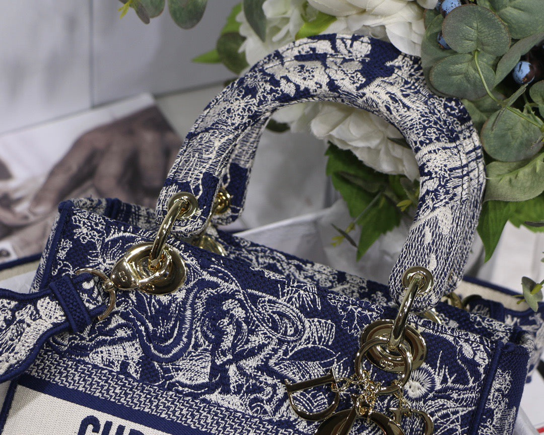 Top Quality MeTop Qualityum Lady D-Lite Bag Blue, For Women, Womens Handbags 24cm/9.5in CD M0565ORGO_M928