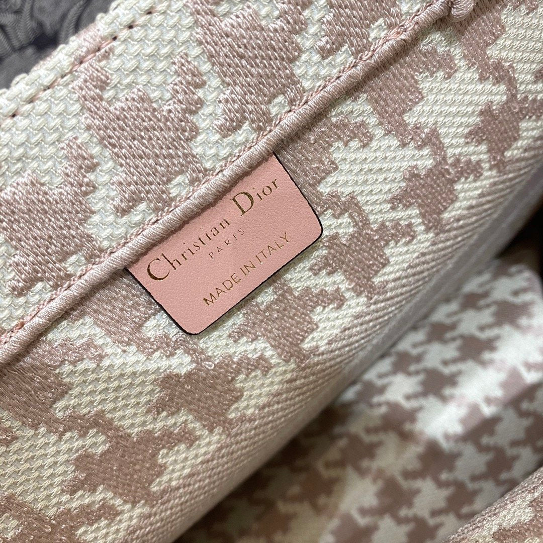 Top Quality MeTop Qualityum Book Tote Pastel Houndstooth Embroidery, Pastel, For Women Womens Handbags, Shoulder Bags, 36cm CD