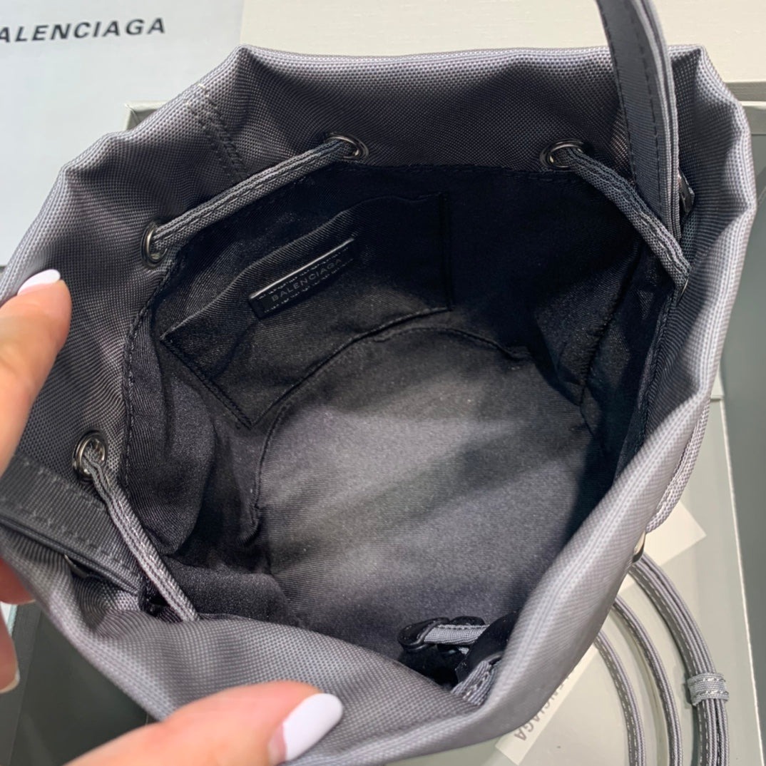 Balen Le Cagole MeTop Qualityum Bucket Bag In Gray, For Women,  Bags 11.8in/30cm