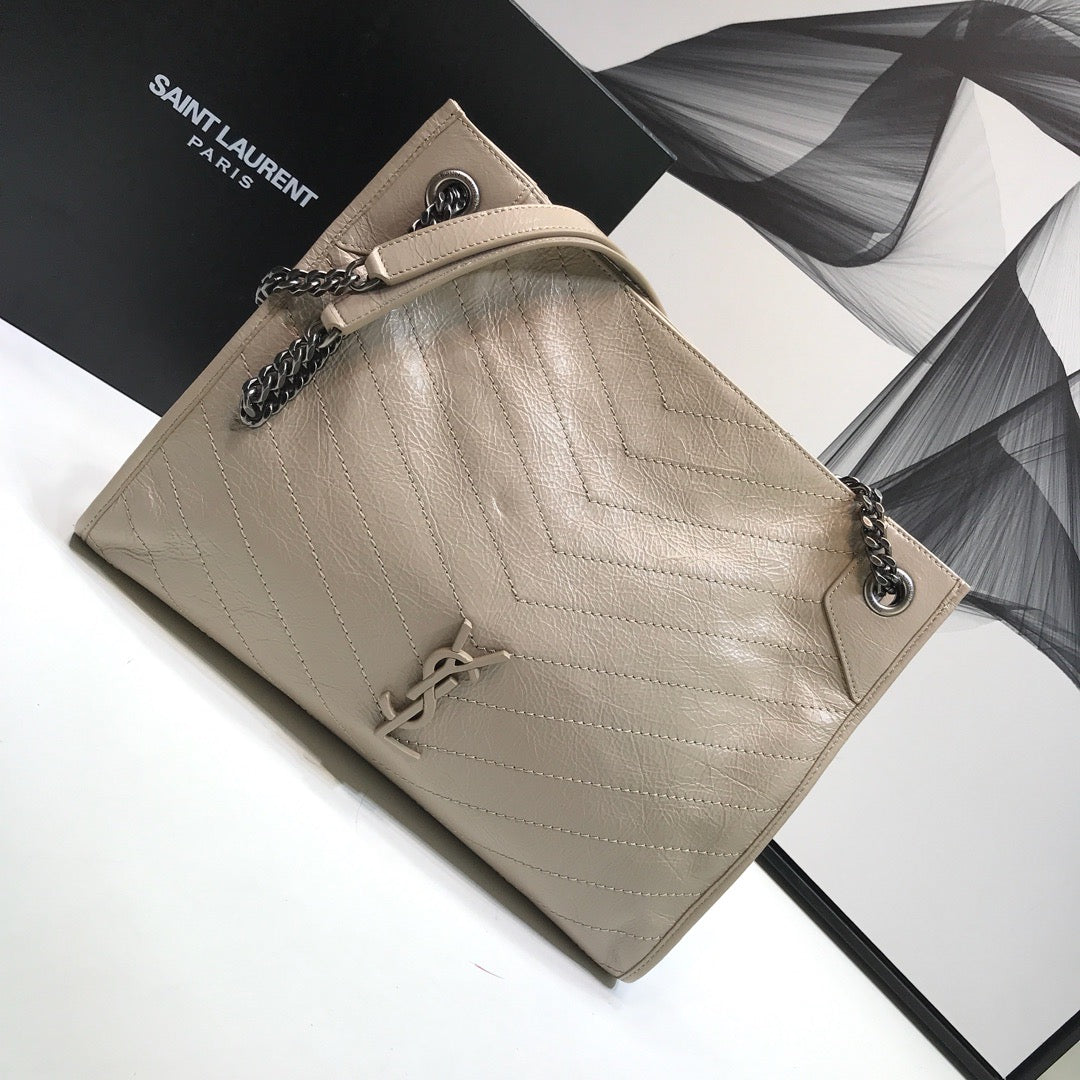 YSSL Niki Medium Shopping Bag Beige For Women 12in/32cm YSL 