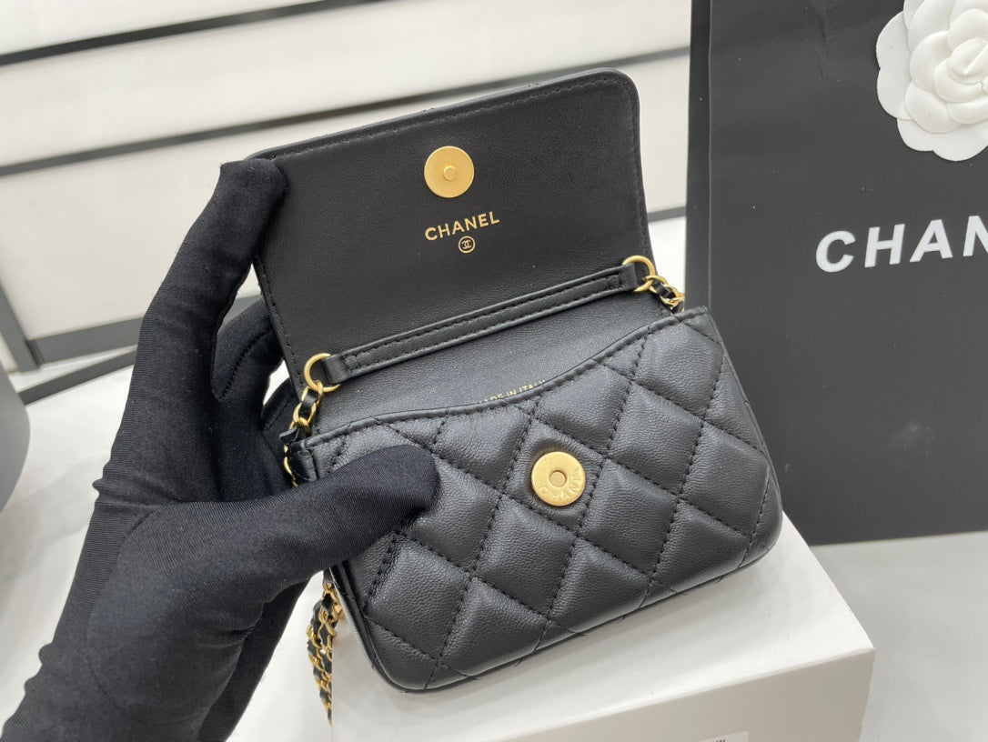 CHLMini Flap Bag Black For Women, Women’s Bags 7.5in/19cm