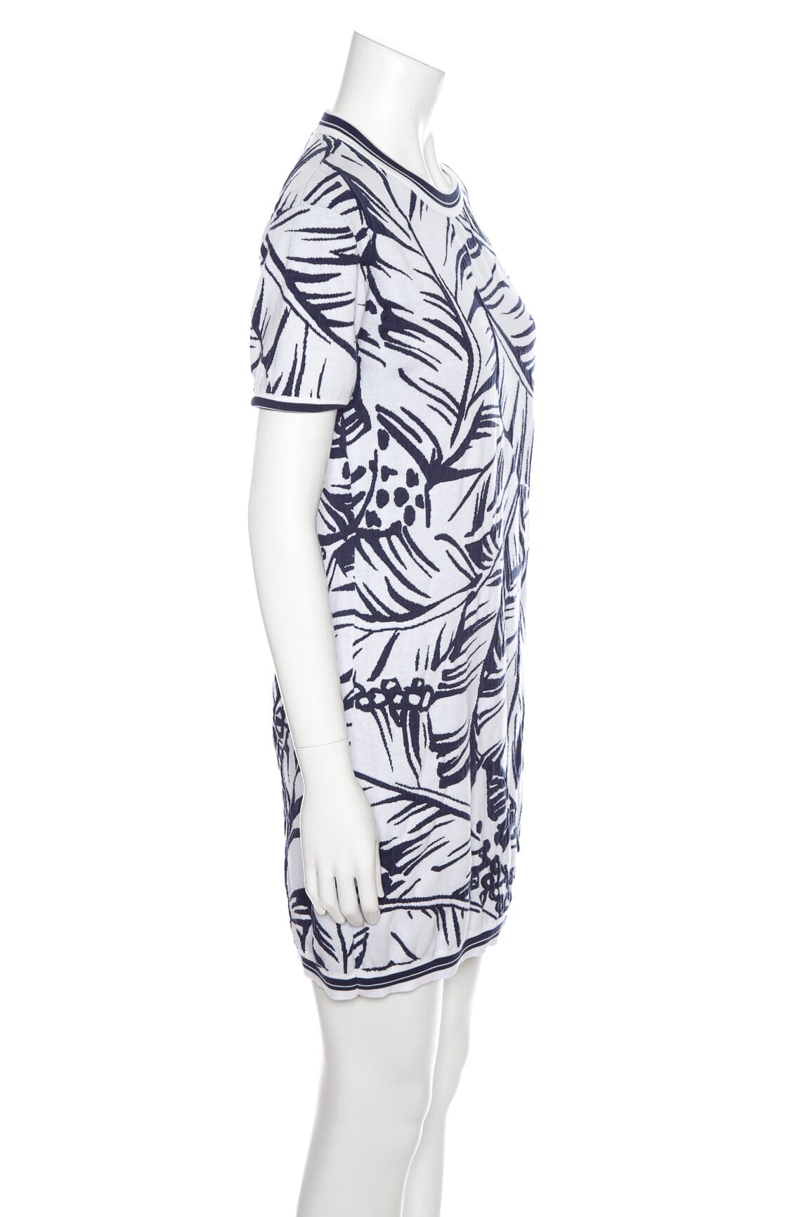 Louis Vuitton 2024 Blue and White Palm Print Mini Dress SZ M