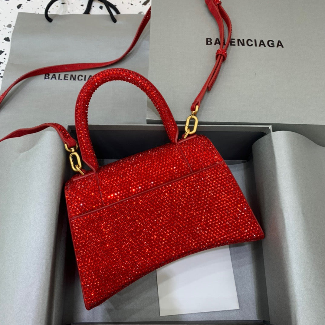 Top Quality Hourglass Small Handbag In Red, For Women,  Bags 9in/23cm
