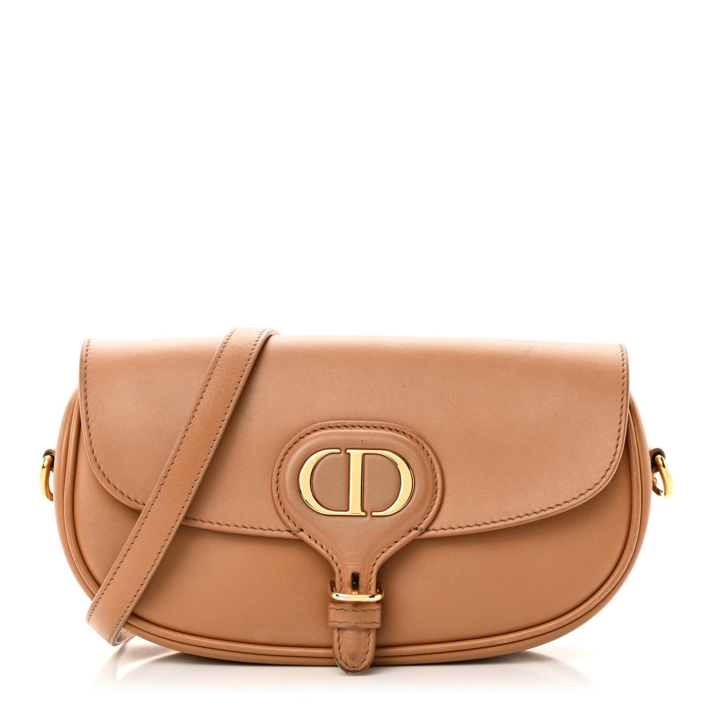 Christian Dior Box Calfskin East West Bobby Bag Cognac