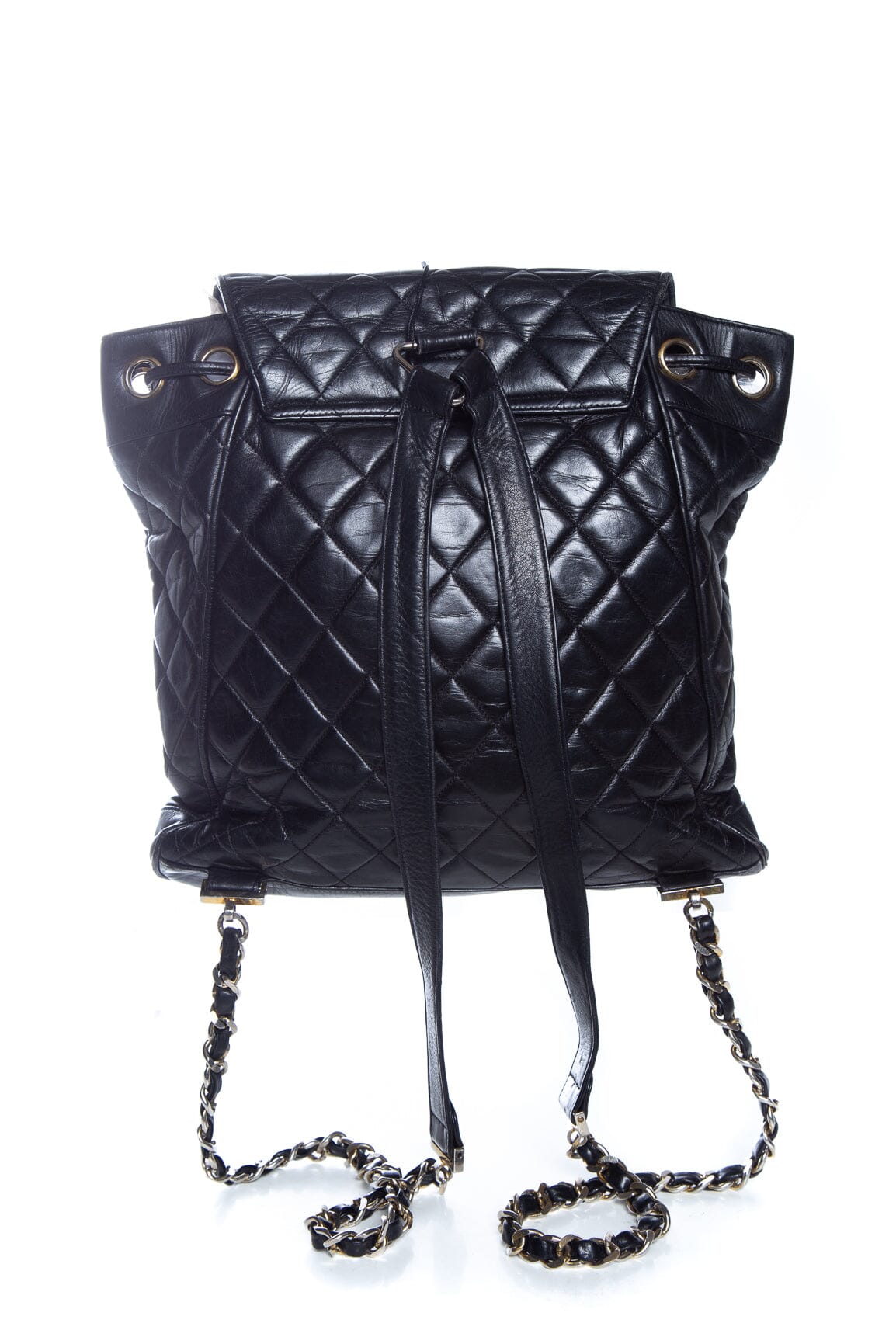 Chanel   1989/91 Black Quilted Backpack