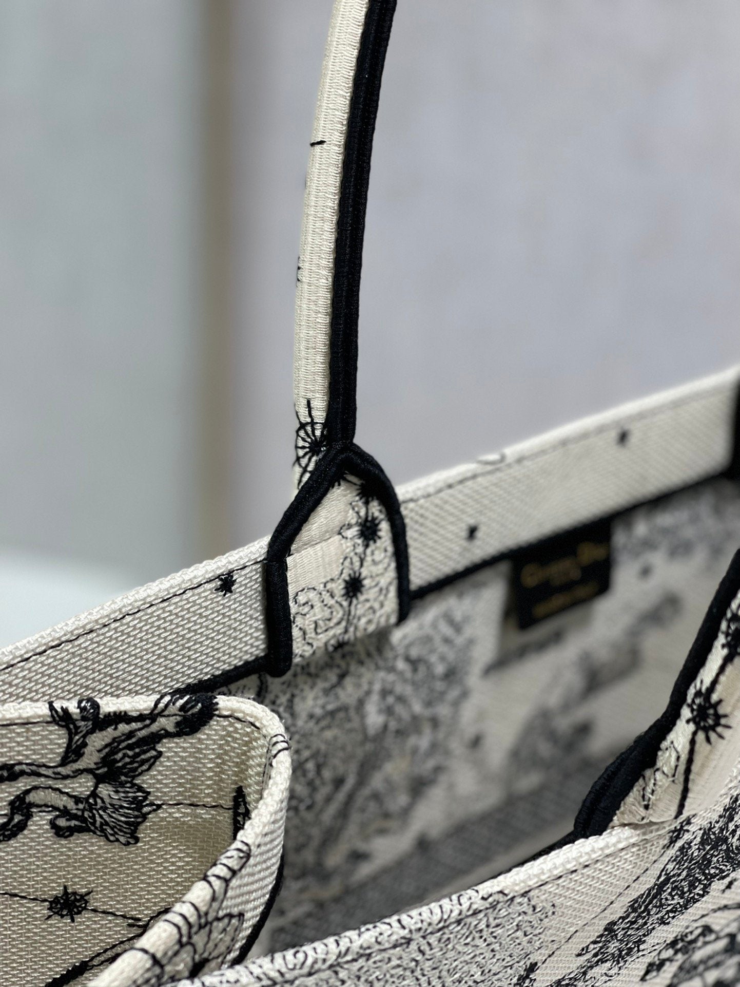 Top Quality Large Book Tote ZoTop Qualityac Embroidery, Black/Beige, For Women Womens Handbags, 41cm CD
