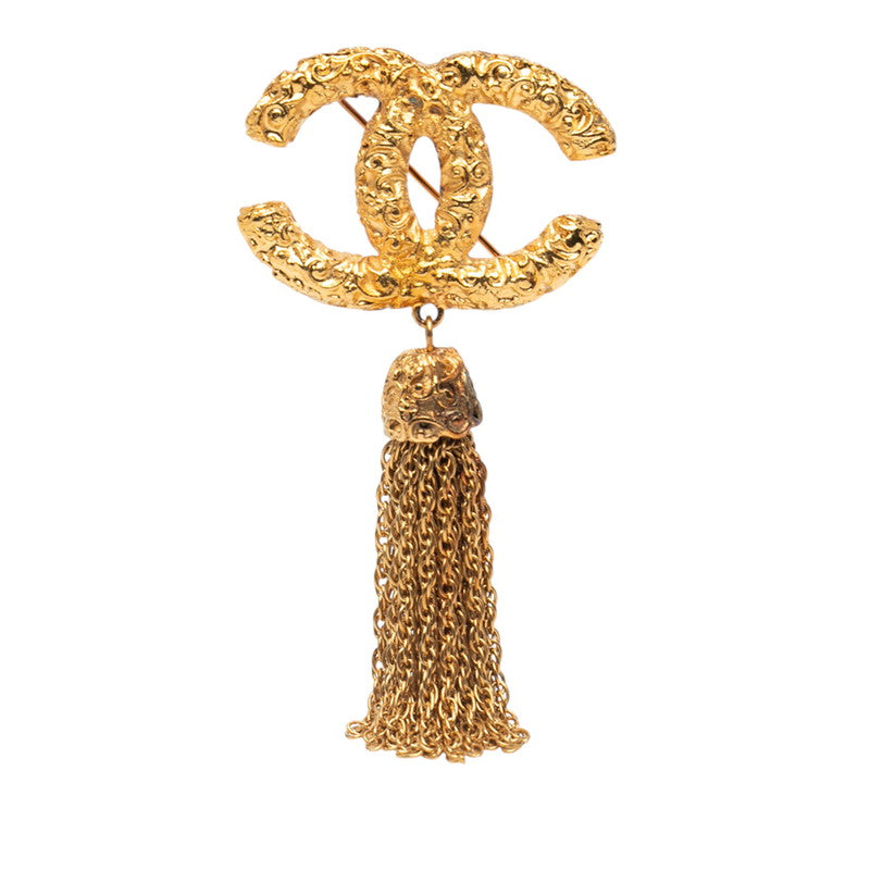Chanel Coco Mark Lava Fringe Brooch