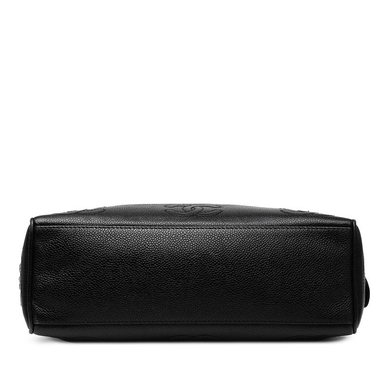 Chanel Triple Coco Mark Caviar Tote Bag