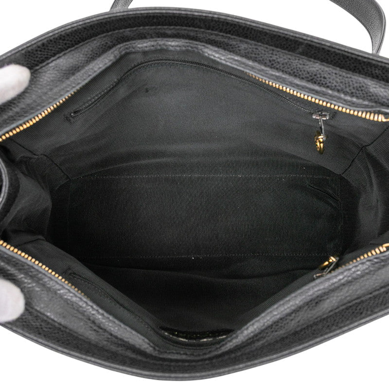 Chanel Triple Coco Mark Caviar Tote Bag