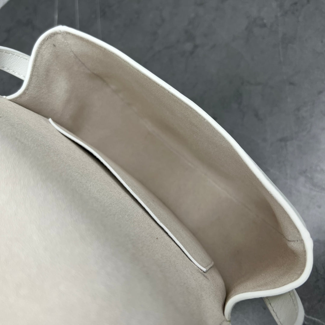 Top Quality Folco Cuir Triomphe White For Women 7in/19cm 198263DU3.01BC