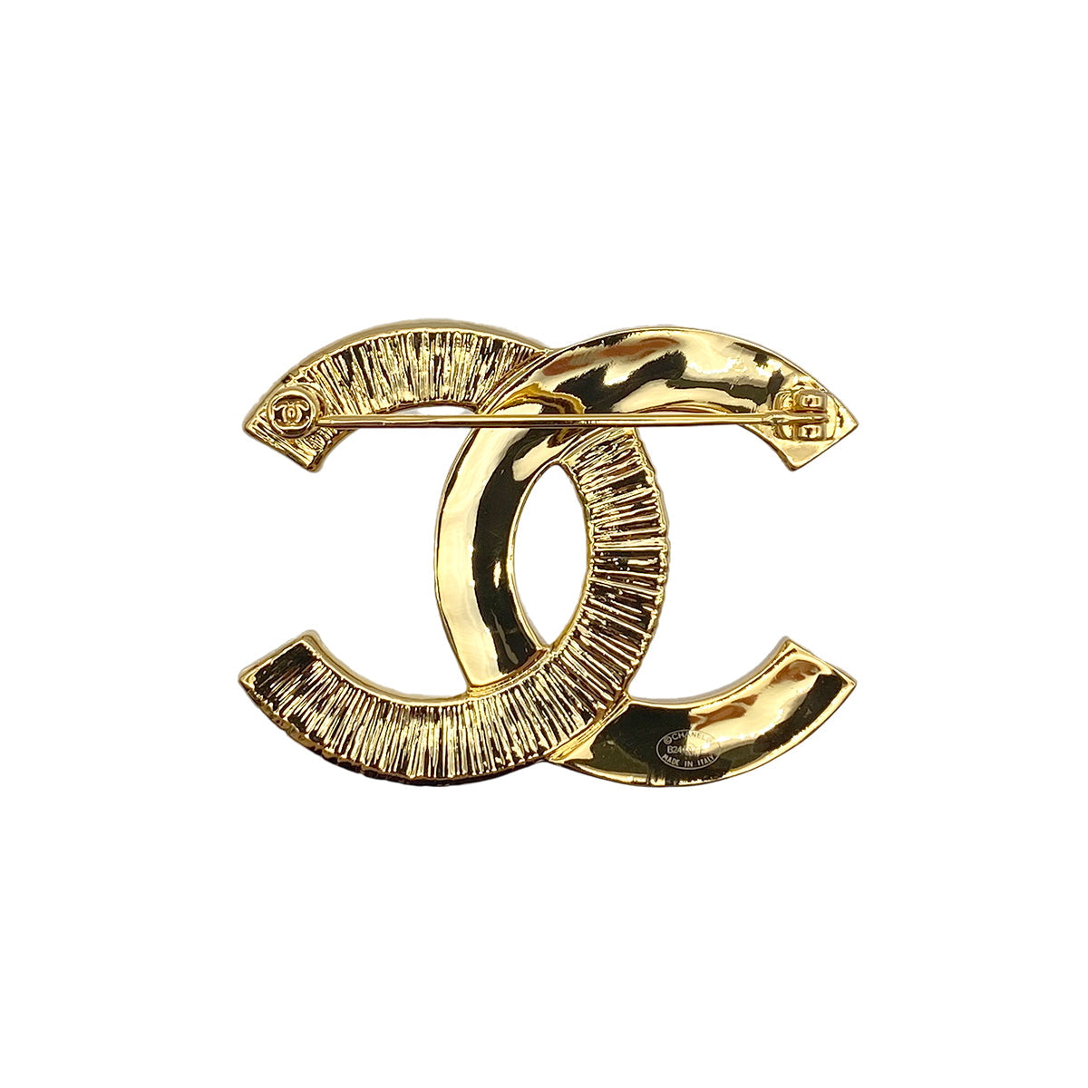CHANEL COCOMARK BROOCH BLACK GOLD ACCESSORY B24P 90274871