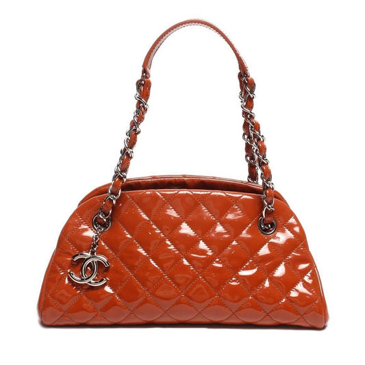 Chanel Just Mademoiselle Handbag Quilted Patent IT3MVRQZON9G