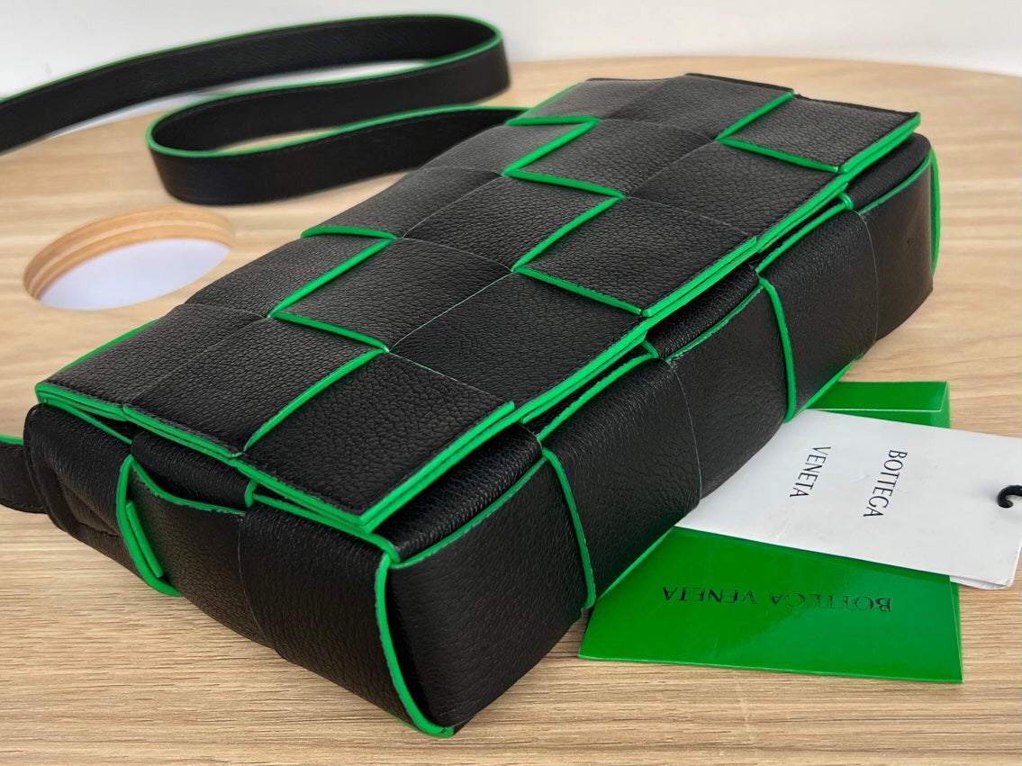 Top Quality Cassette Bag Black And Green, For Women, Bags 9.1in/23cm