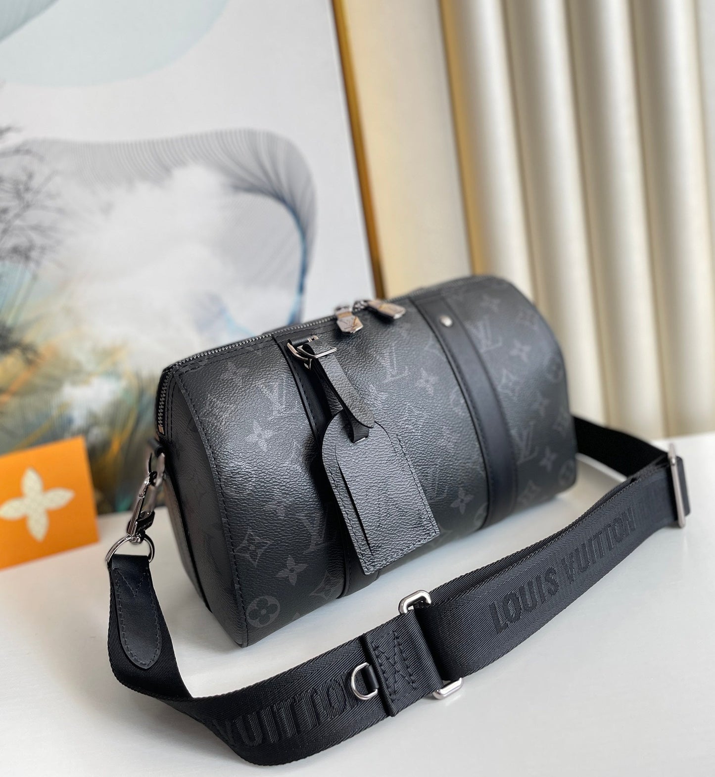 Top Quality City Keepall Monogram Eclipse/Monogram Eclipse Reverse For Men, Bags, Shoulder And Crossbody Bags 10.6in/27cm Top Quality M45936