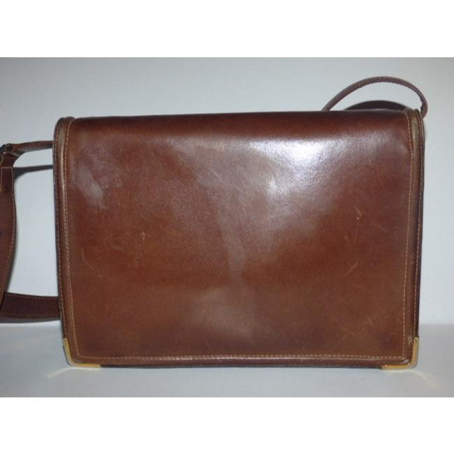 Gucci   Supple Brown Leather Shoulder Bag