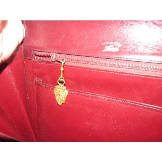 Gucci   Burgundy Leather Kelly Style Satchel!