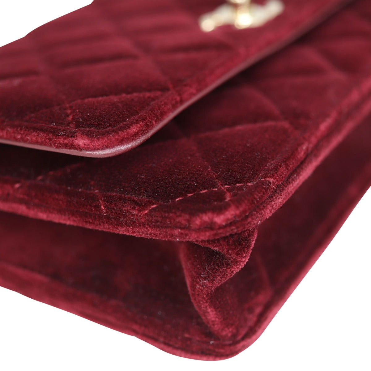 Chanel Pearl Crush Velvet Wallet on Chain