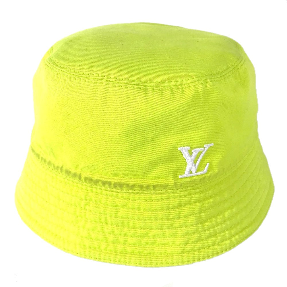 LOUIS VUITTON hat M7064L cotton yellow By color Bucket hat monogram neon mens L