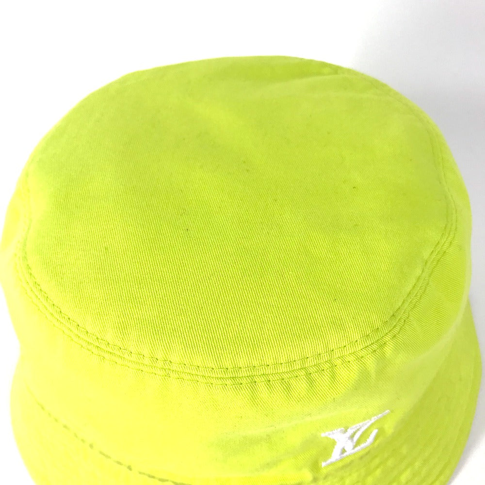 LOUIS VUITTON hat M7064L cotton yellow By color Bucket hat monogram neon mens L