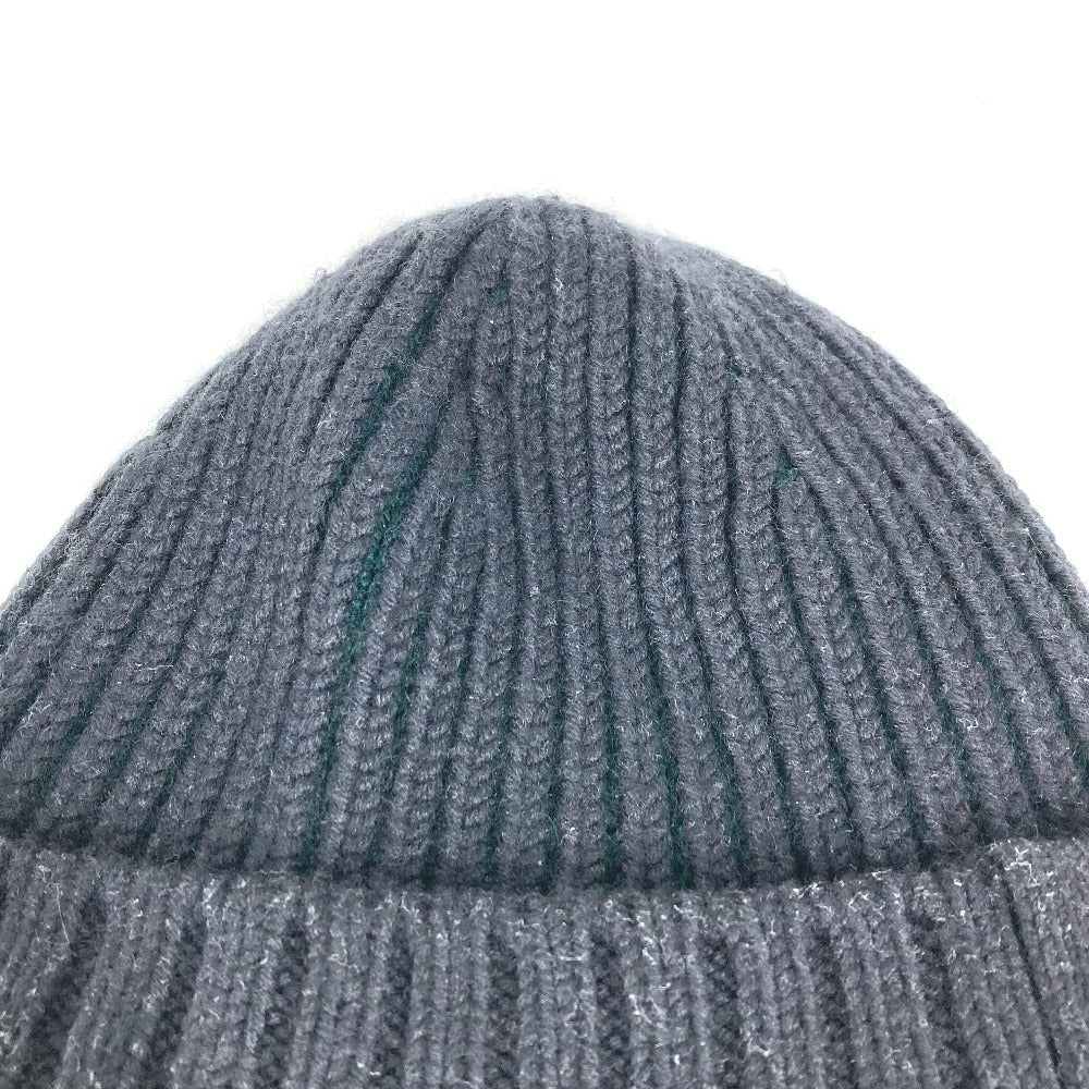 LOUIS VUITTON Knit hat wool gray beanie hat knit hat knit cap LV logo Women ‚l