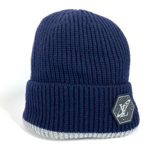 LOUIS VUITTON Knit hat MP2240 wool Navy Bone Gravity
