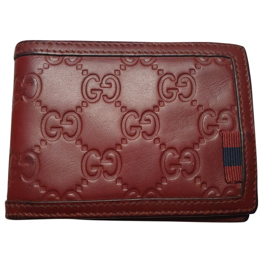 Gucci burgundy leather case