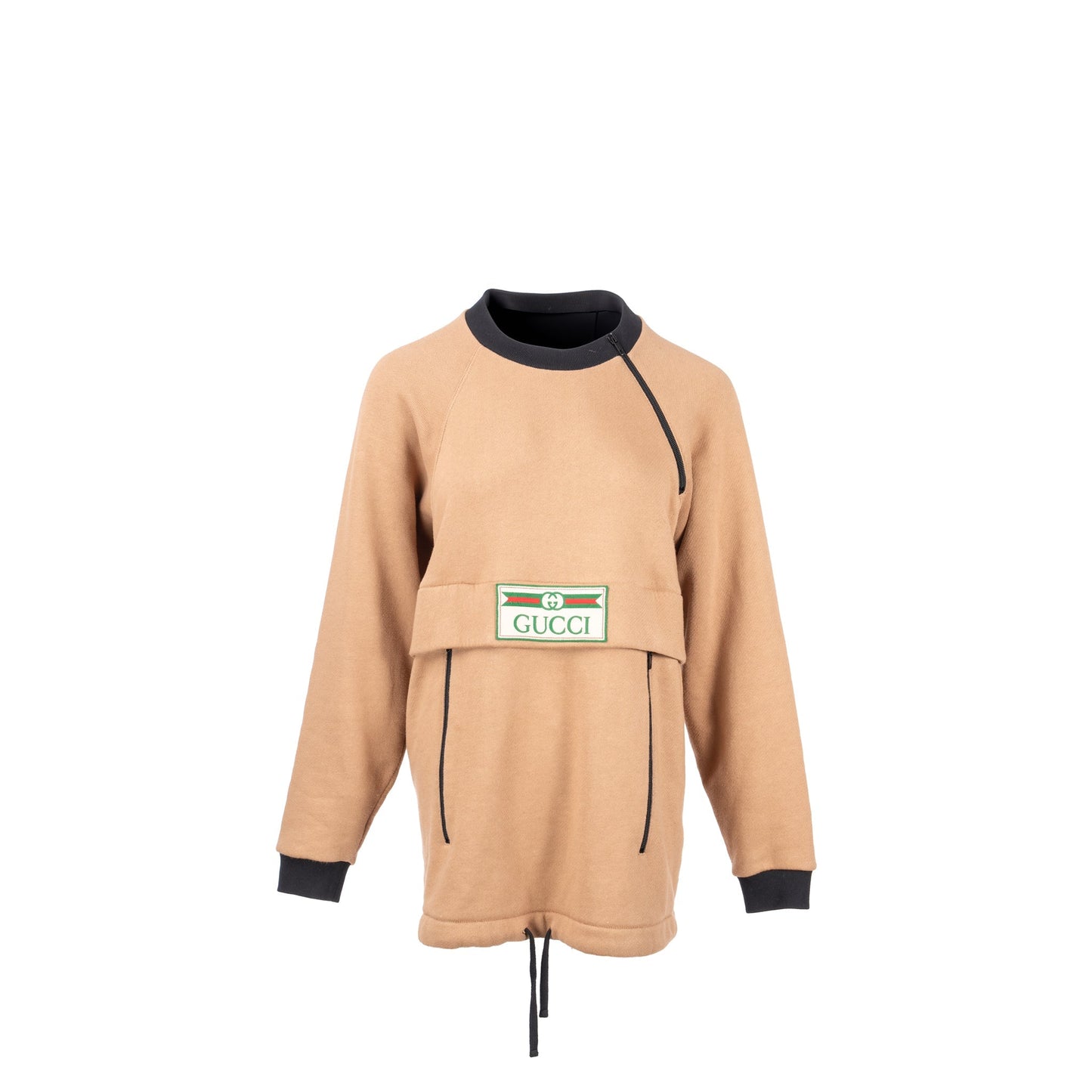 GUCCI Size XS   Logo Sweatshirt Cotton Carmel/Multicolour