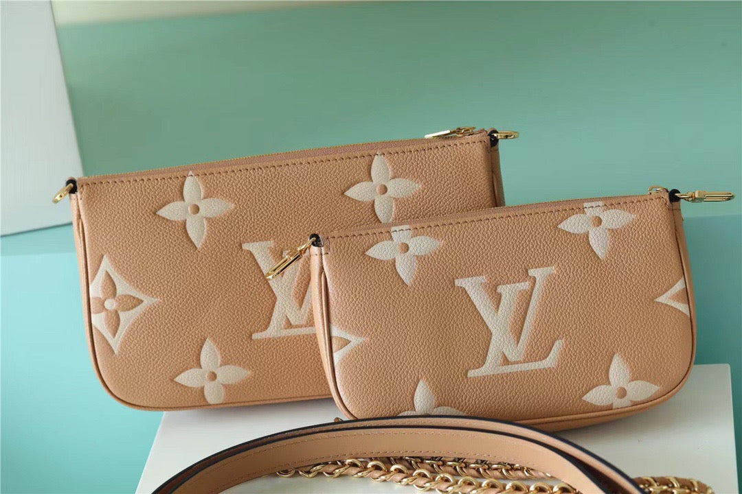 Top Quality Multi Pochette Accessoires Monogram Empreinte Arizona Beige / Cream For Women,  Shoulder And Crossbody Bags 9.8in/25cm Top Quality M45983
