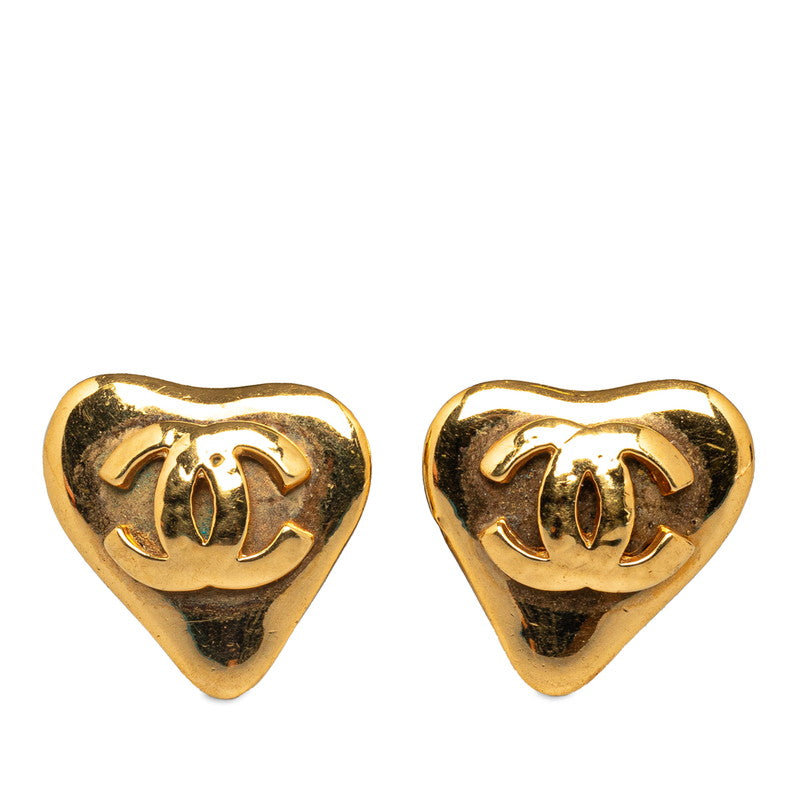 CHANEL COCOMARK HEART EARLING GOLD MECKING LADY CHANEL