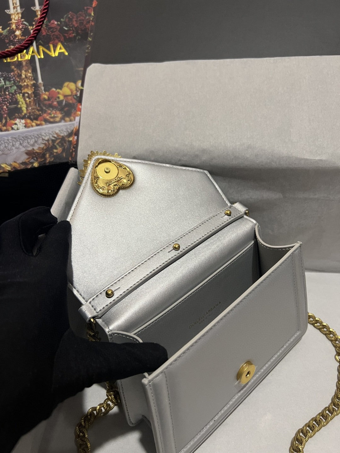 Top Quality Small Devotion Bag In Plain Silver For Women 7.5in/19cm Top Quality