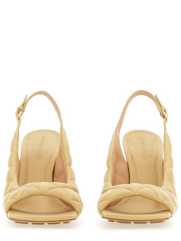 Luxury Bottega Veneta Padded Leather Sling Bag Heel Beige