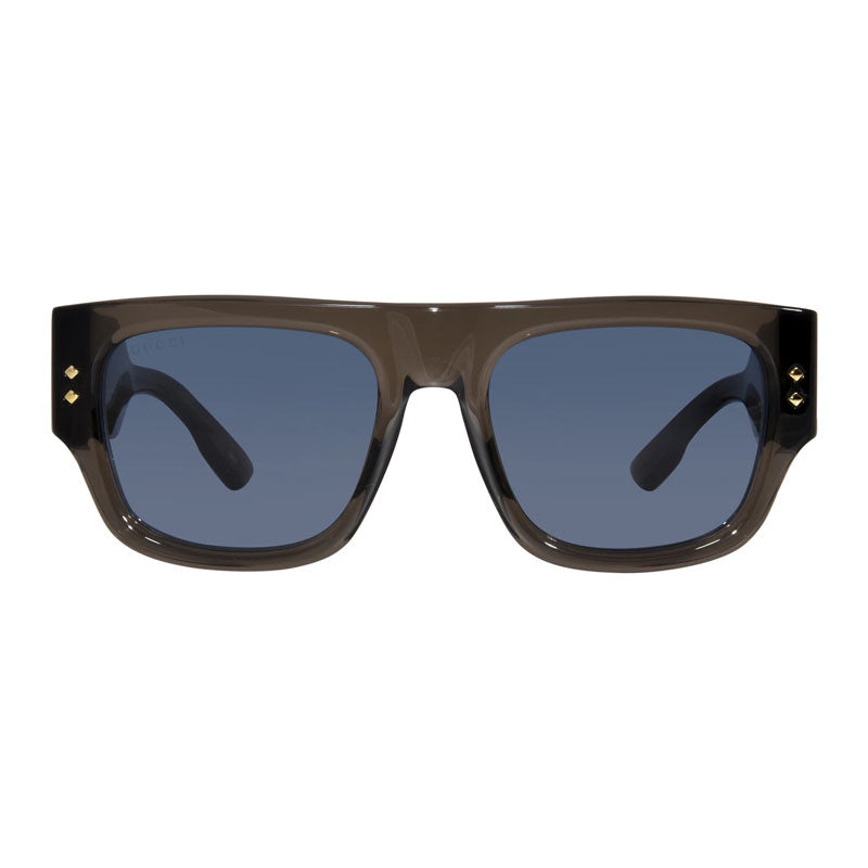Gucci Sunglasses Square Full Rim, Dark Havana Frame and Brown Lens GG1262S002