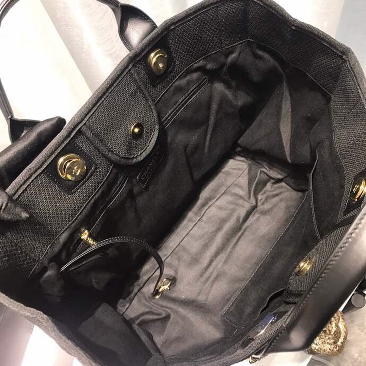 CHL Deauville Tote Canvas Bag Black/Grey/Multi For Women 14.9in/38cm