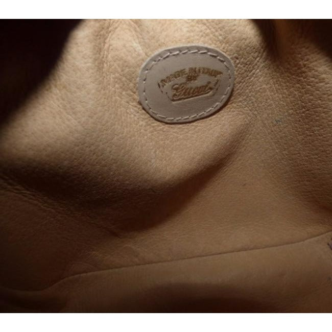 Gucci   Beige Tan Suede And Leather Cross Body Bag