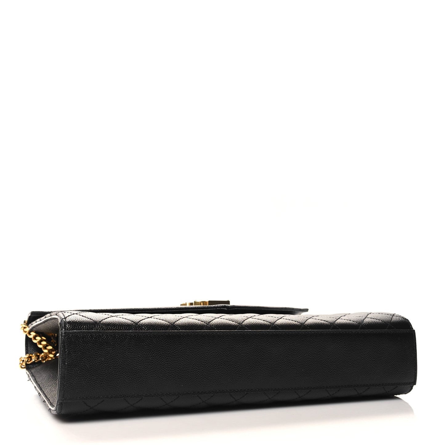 Saint Laurent Grain De Poudre Textured Mixed Matelasse Large Triquilt Monogram Satchel Black