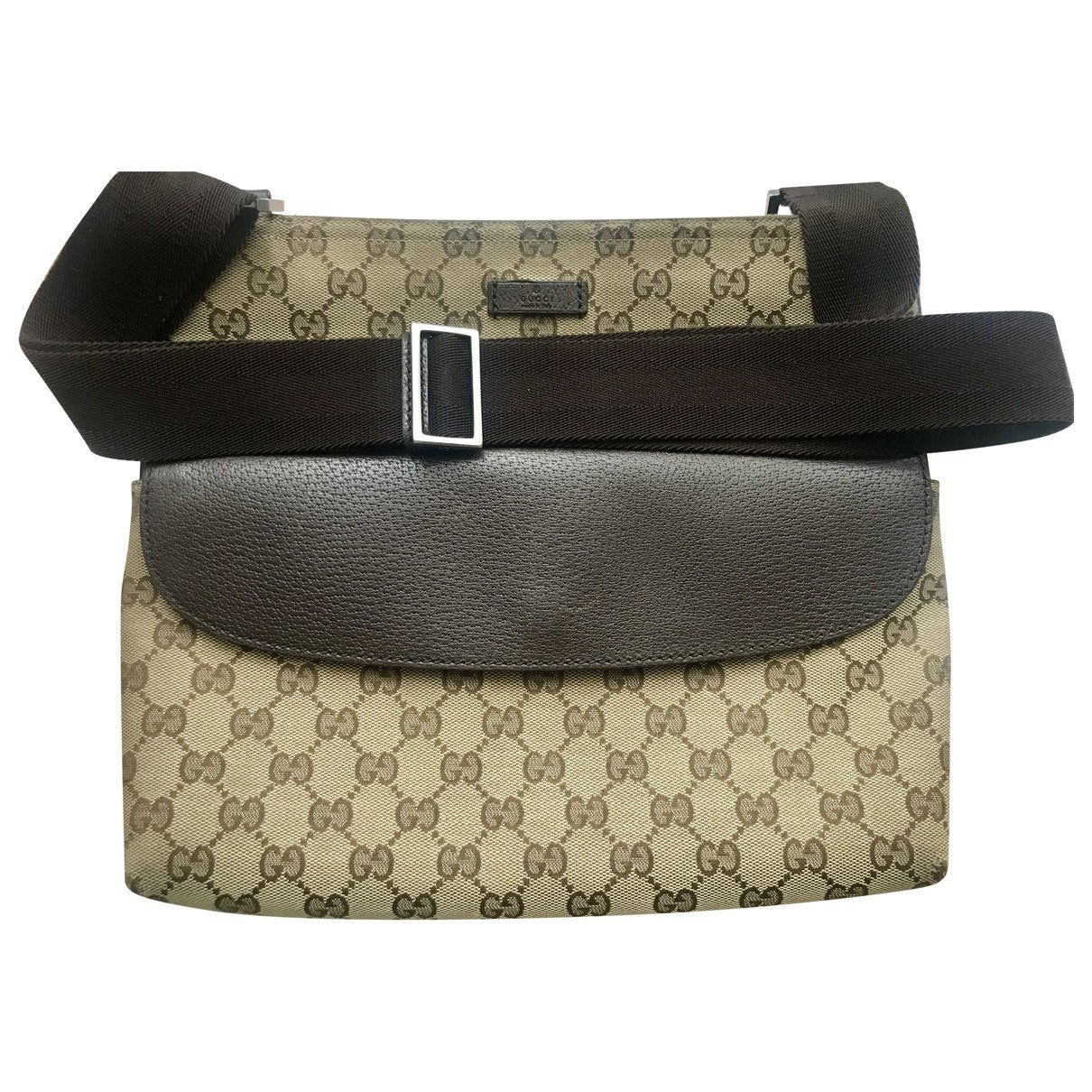 Gucci brown cloth handbag