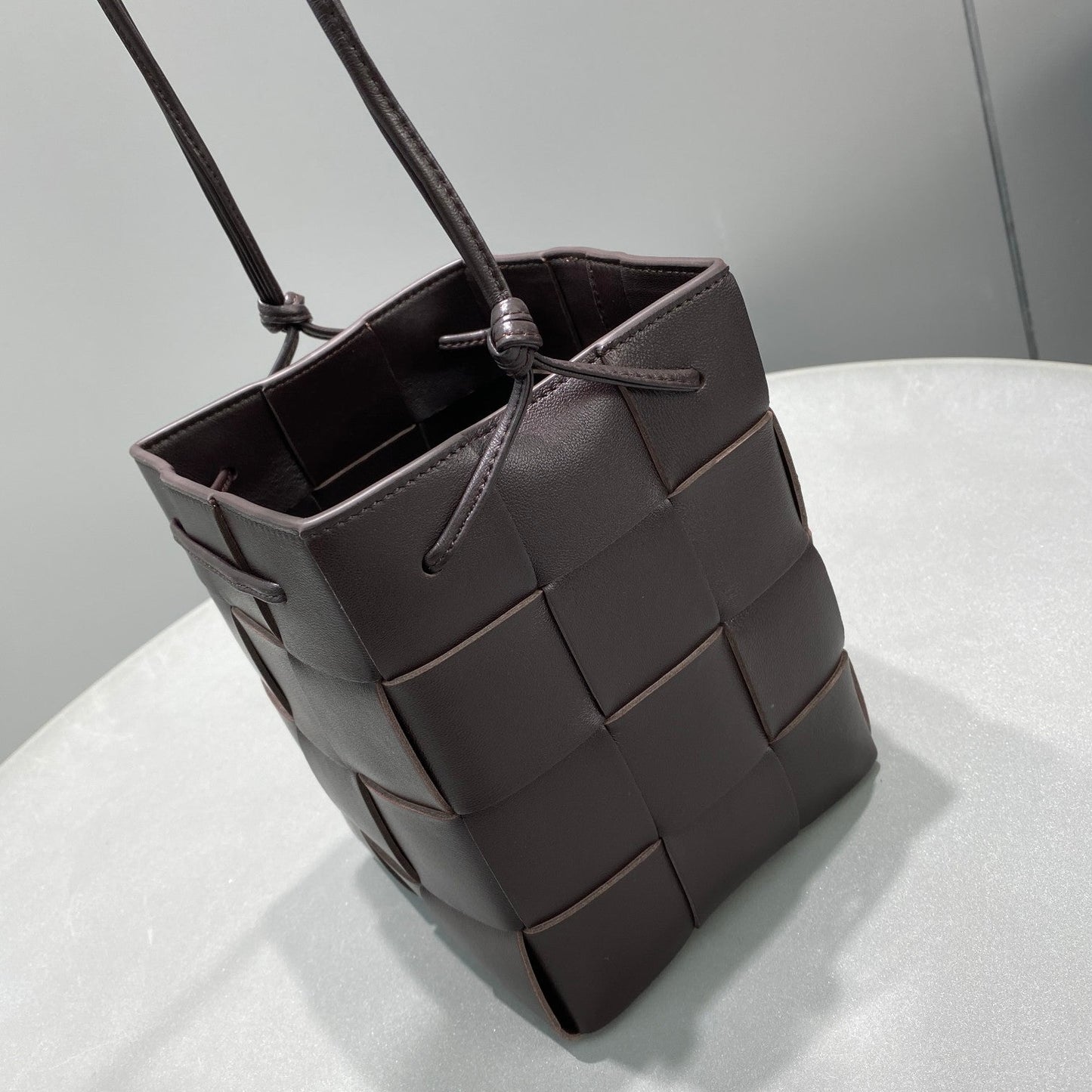 Top Quality Mini Cassette Bucket Bag Purple, For Women, Bags 5.5in/14cm