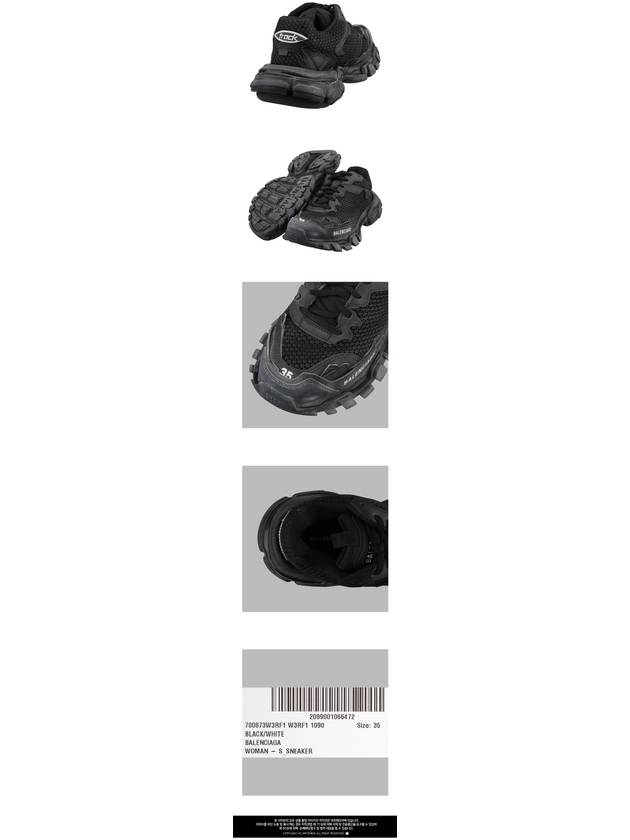 Luxury Balenciaga Trending 2025 Track 3 Low-Top Sneakers Black