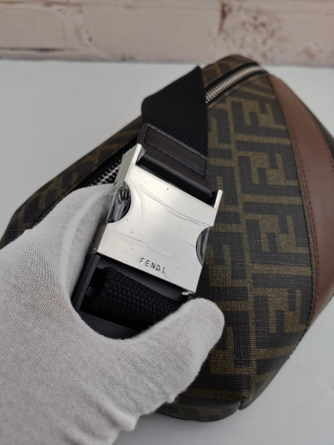 FI Belt Bag Khaki/Brown For Men, Men’s Bags 18.1in/46cm 7VA434