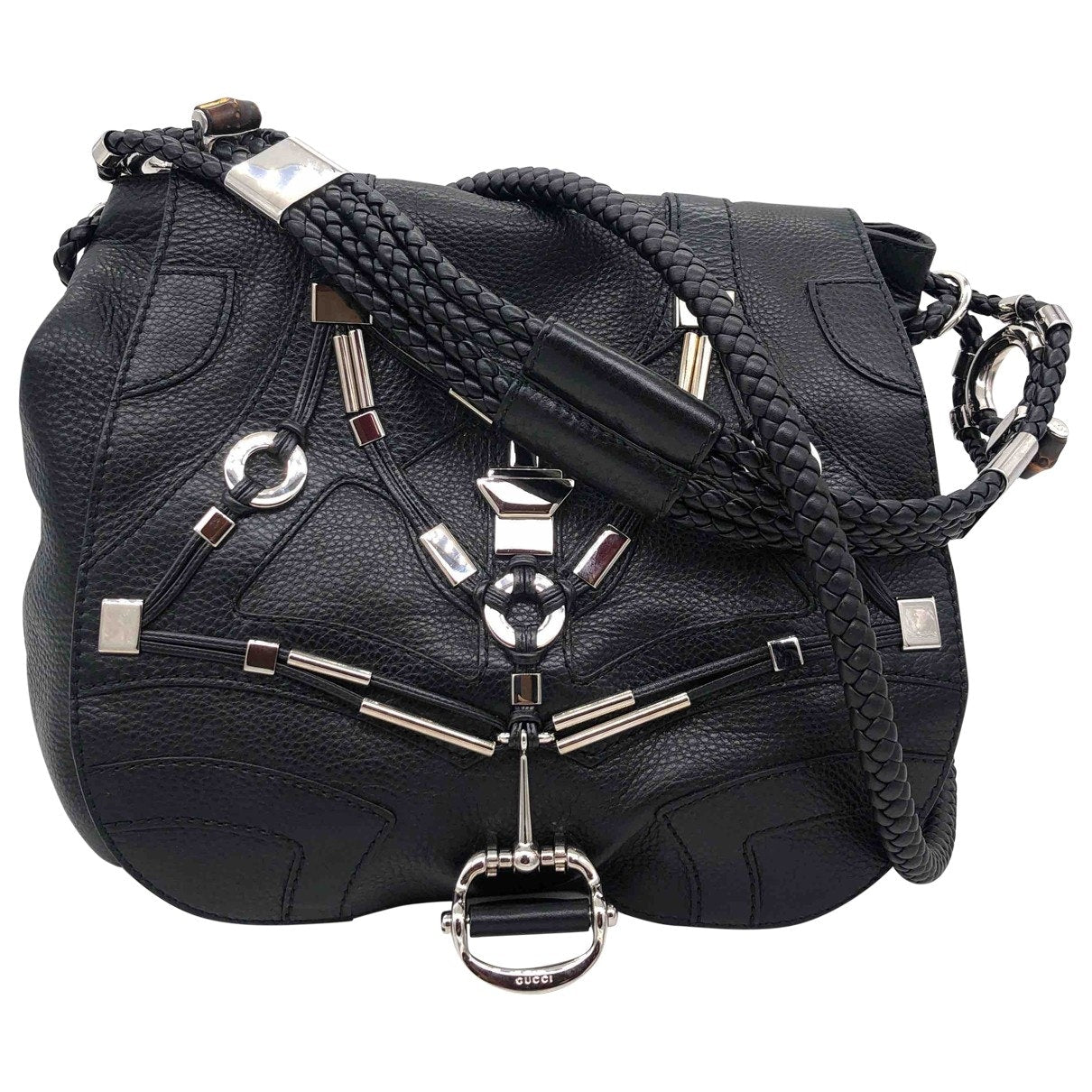 Gucci black leather handbag