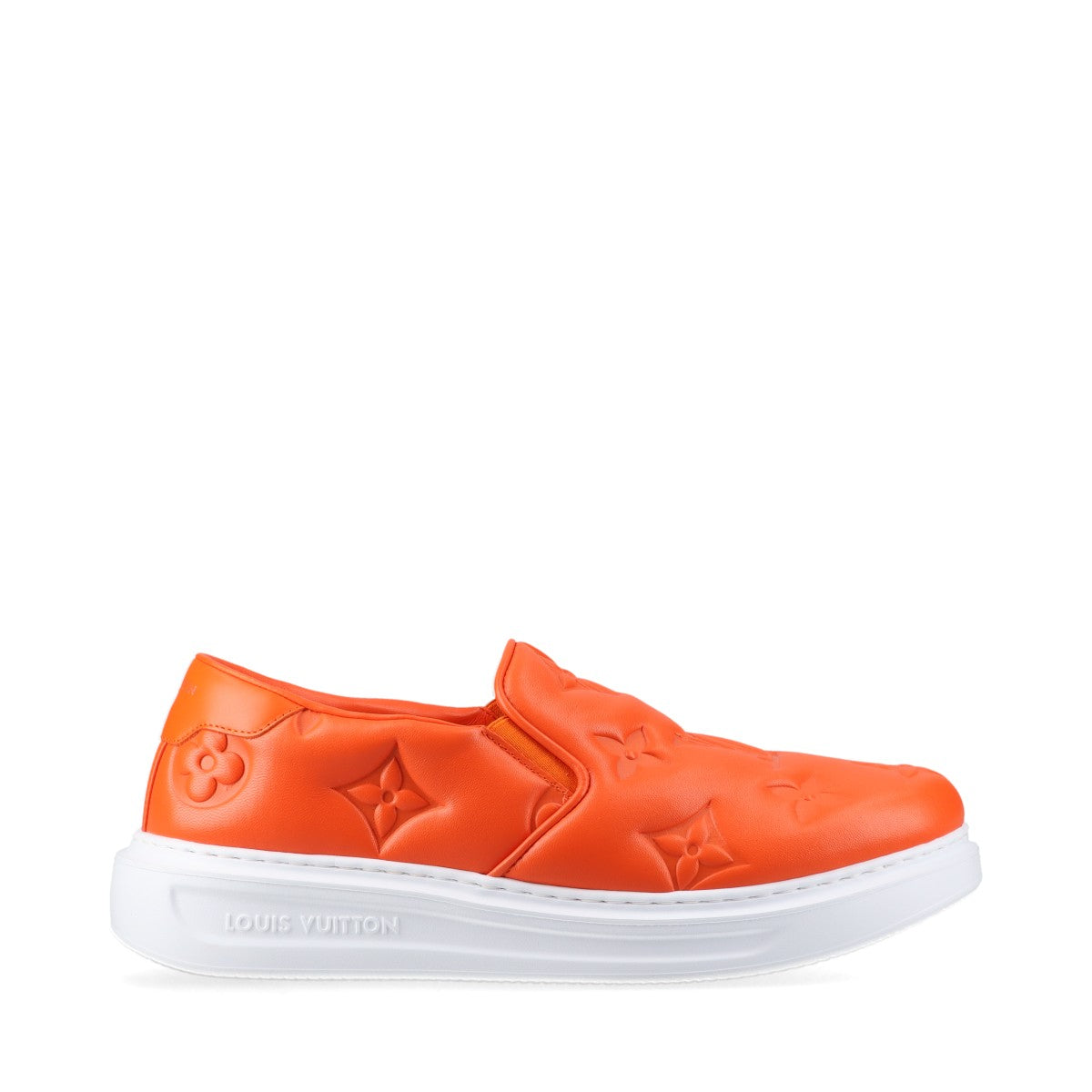 Louis Vuitton Beverly Hills Line 22 Years Leather Slippoon UK8 1/2 Mens Orange LD0242 Monogram Bag  100  Family  s