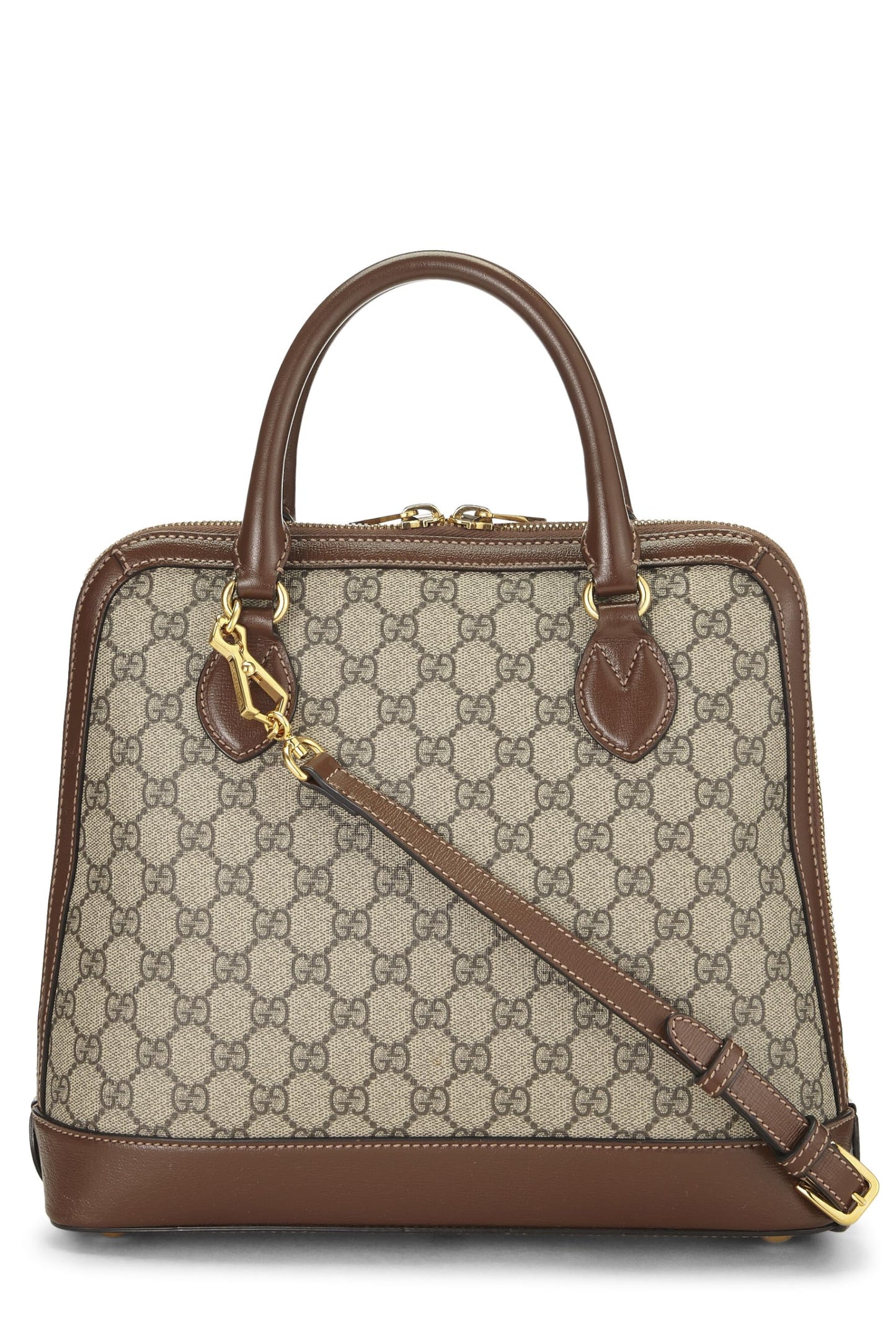 Gucci, Brown Original GG Supreme 1955 Horsebit Top Handle Bag, Brown