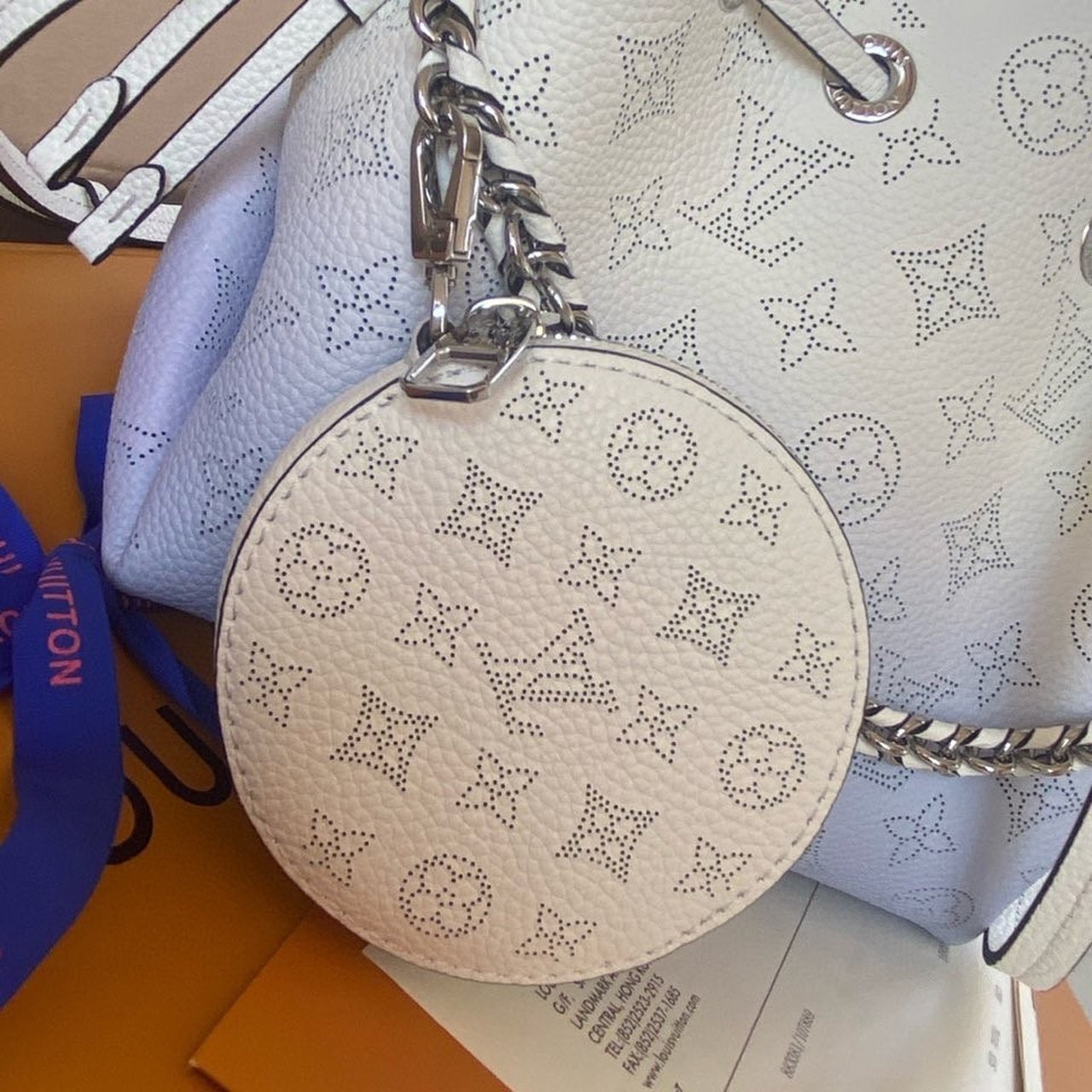 Top Quality Bella Bucket Bag Light Blue For Women,  Shoulder And Crossbody Bags 7.5in/19cm Top Quality M57856