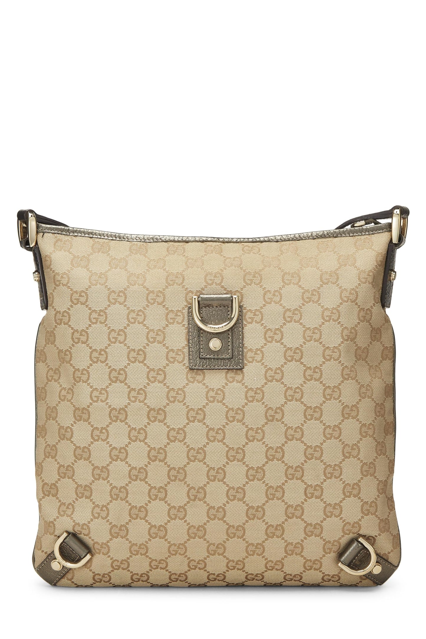 Gucci, Gold Original GG Canvas Abbey Messenger, Gold